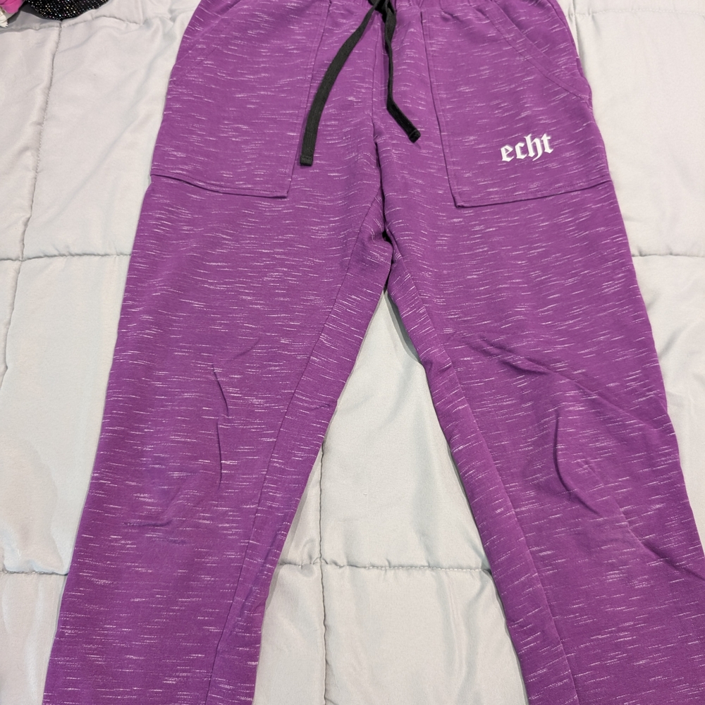ECHT Purple Joggers with Soft Fabric and Adjustable Waistband